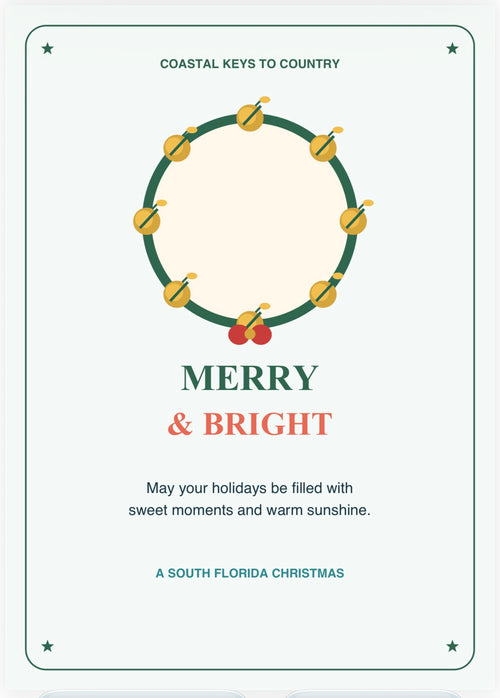 Coastal Keys to Country South Florida Santa Christmas Card Pack