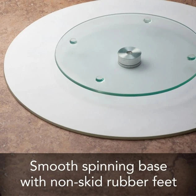 Beachscapes Glass Lazy Susan Turntable 13" Round